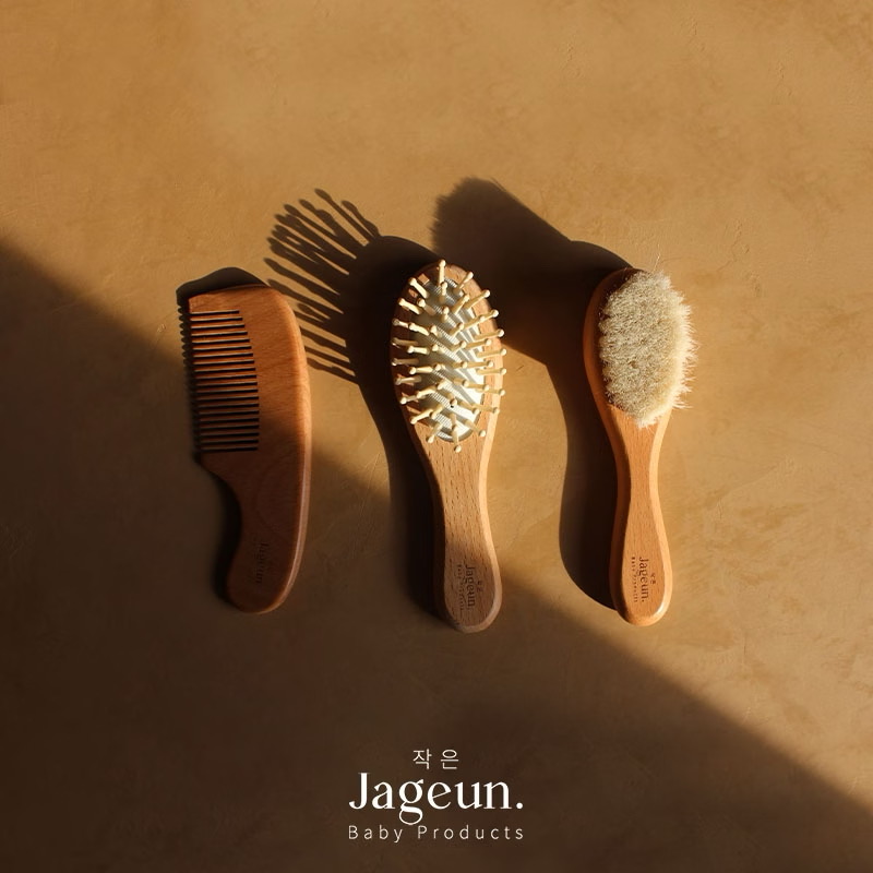 Sisir kayu dan sikat bayi Jageun